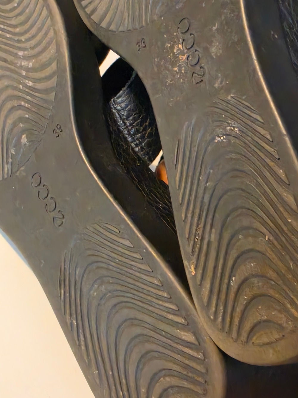 Ecco Black Leather Wedge Sandals with Adjustable Straps - Picture 8 of 9